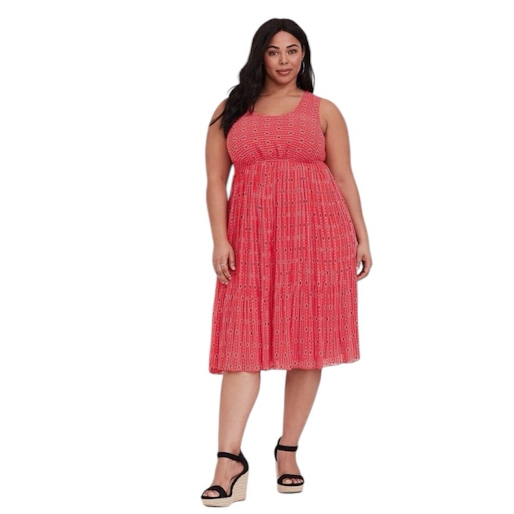 Torrid chiffon high waist sleeveless midi dress size 4x